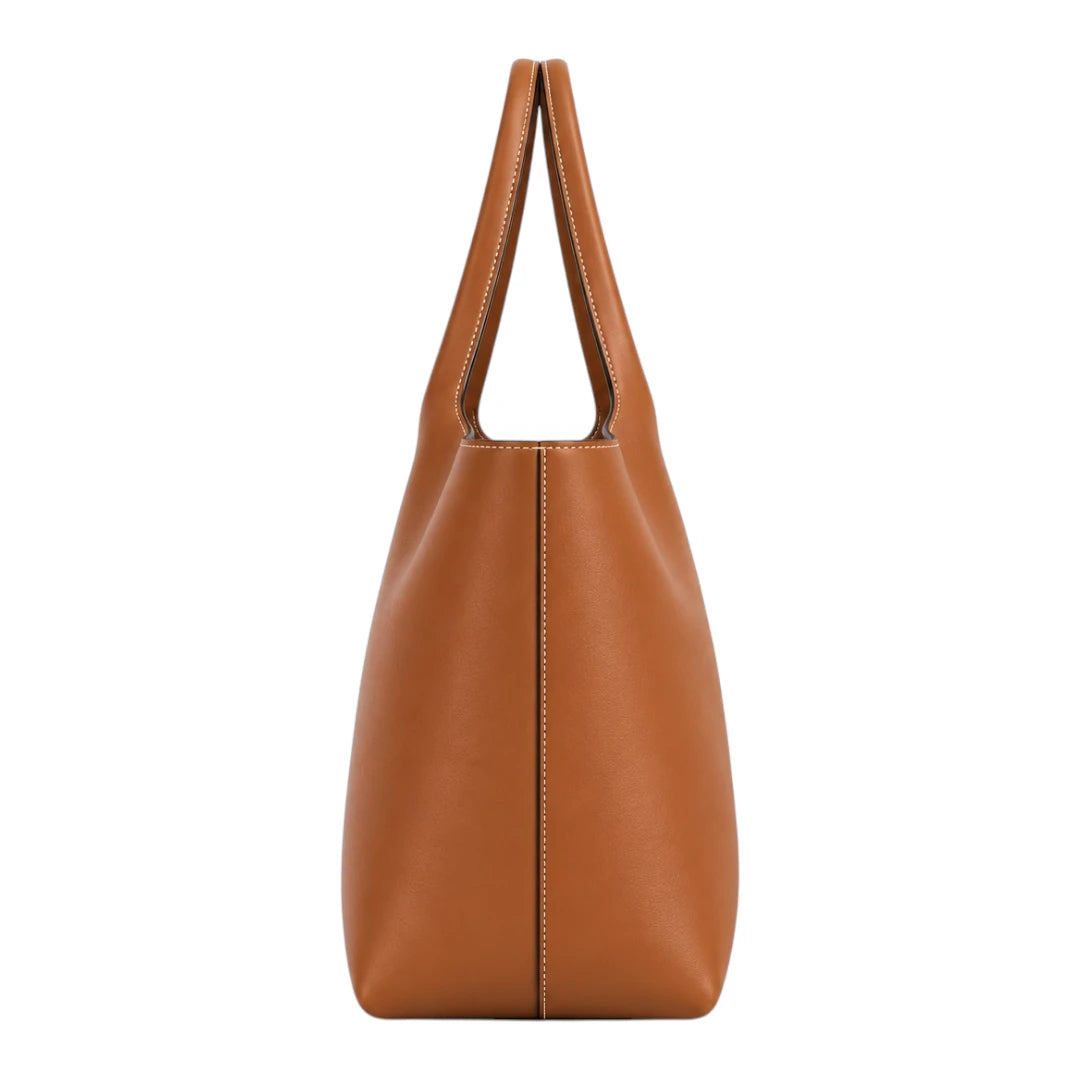 PrimePurse Aurelia Tan Faux Leather Tote Handbag