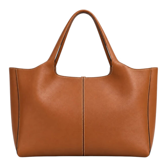 PrimePurse Aurelia Tan Faux Leather Tote Handbag